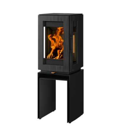 Salamandra a lenha trifacial Glow com Pés - Hergom 5.9kW