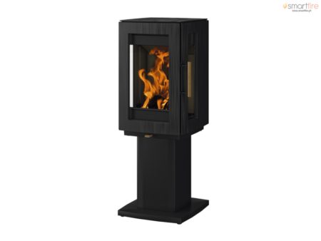 Salamandra a lenha trifacial Glow com Pedestal - Hergom 5.9kW