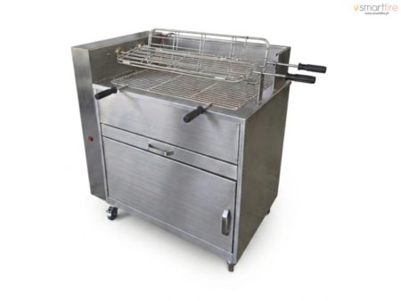 Churrasqueira Inox 304 Semi-Industrial com Motor e Grelhas