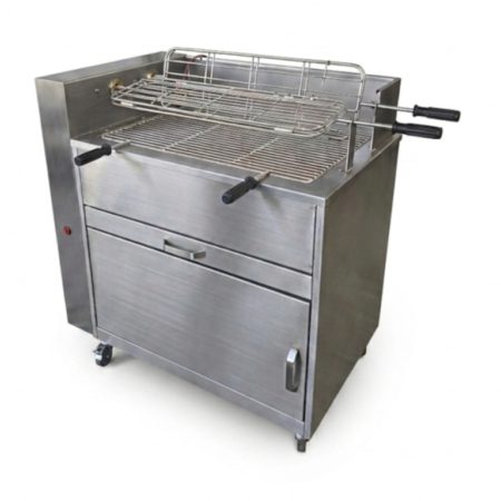 Churrasqueira Inox 304 Semi-Industrial com Motor e Grelhas