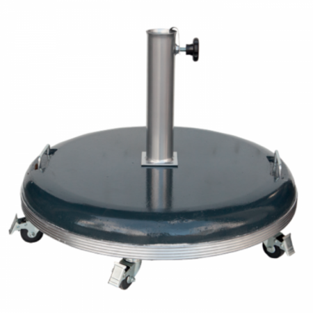 Base de Chapéu Pintada Redonda em Betão Antracite 54Kg - com rodas