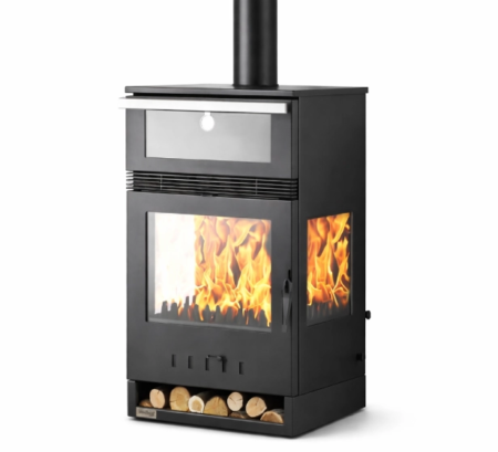 Salamandra a Lenha Teba TKS-15 com Forno e Ventilação 12 kW | Smartfire