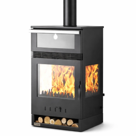 Salamandra a Lenha Teba TKS-15 com Forno e Ventilação 12 kW | Smartfire