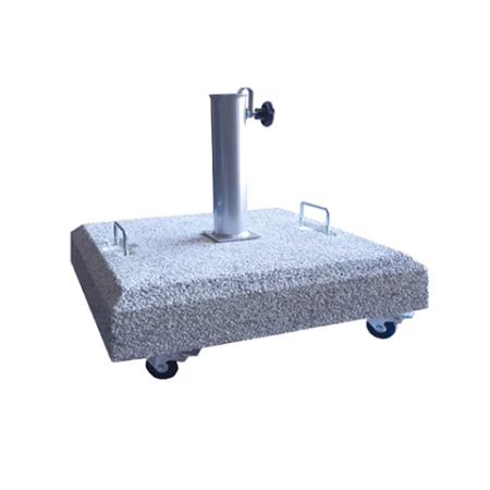 Base de Chapéu Granito Quadrada com Rodas 56 kg | Smartfire