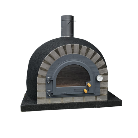 Forno a Lenha com Canga Cinza, Tubo e Isolamento 100cm