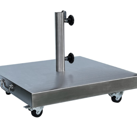 Base em Betão com Revestimento em Inox com Rodas | 46 kg